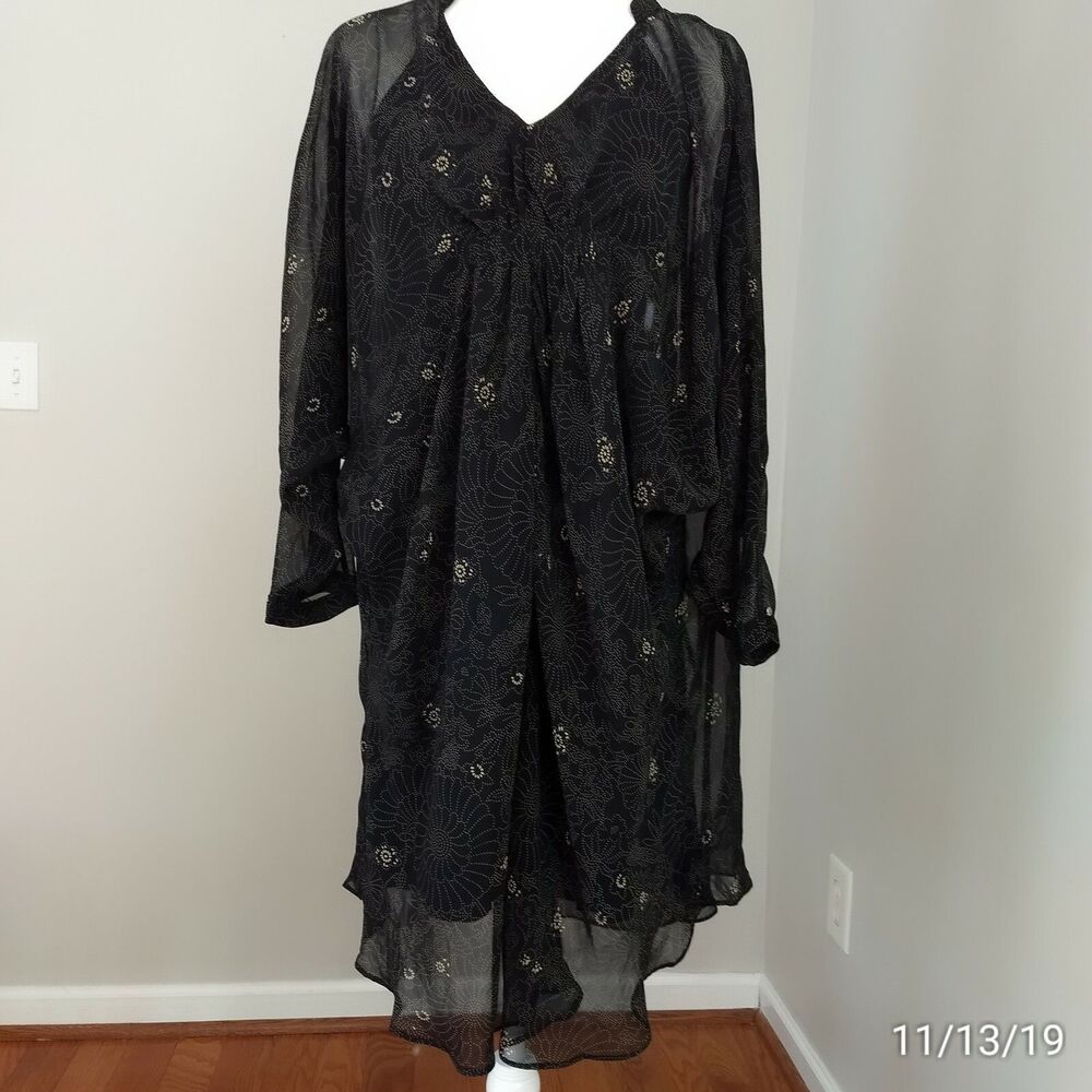 Dress black dot 6 women new designer W118 Walter Baker retail $198